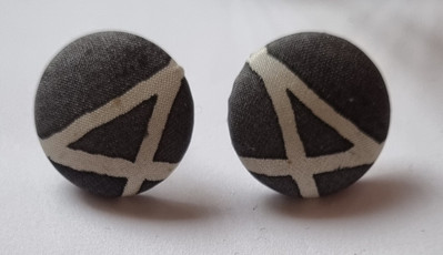 Vintage Retro Knopf Ohrstecker Trachten Ohrringe durchbohrt