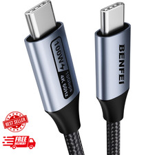 USB C to USB C Monitor Cable 4K 120Hz , 100W PD Fast Charge, 10Gbps Data Transfe