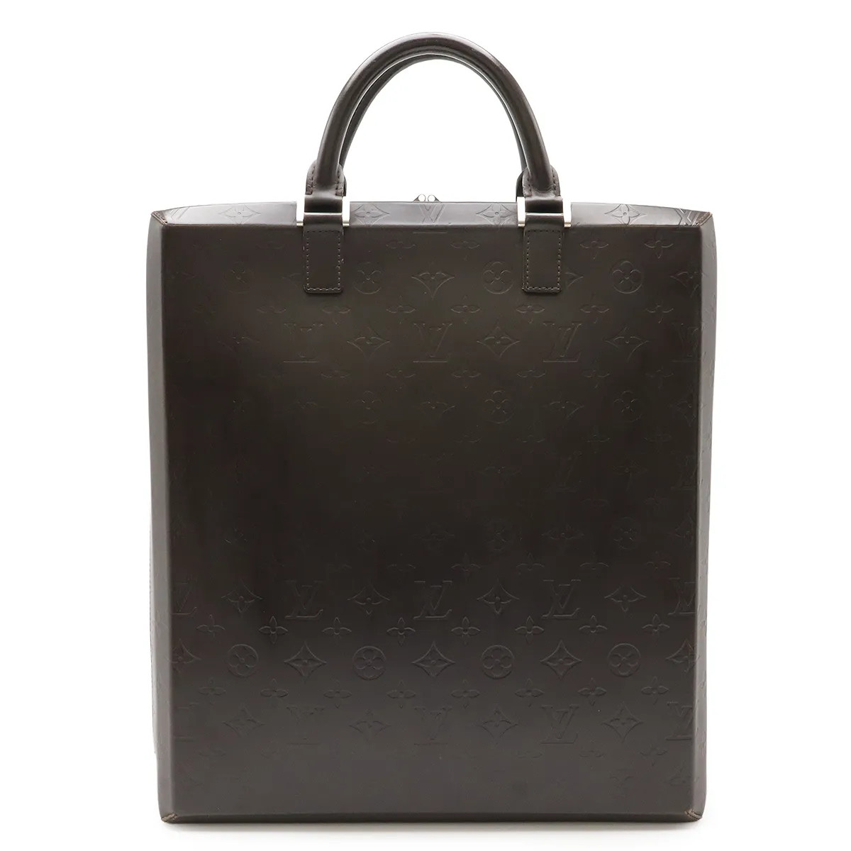 Louis Vuitton Monogram Glacé Ervin Handbag Leather Cafe Dark Brown Brown M46580