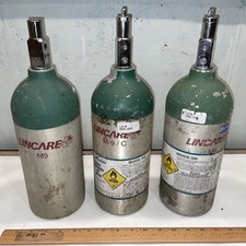 Lot Of 3 Medical OXYGEN TANKS LINCARE SIZE M 9 C 248 Liters With Release Valve