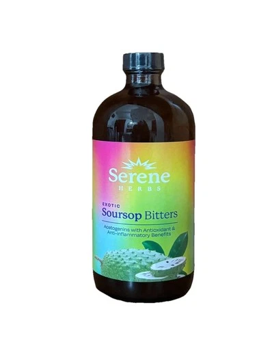 Exotic Soursop Bitters, 100% Pure Natural Organic Detox Herbs 16 oz