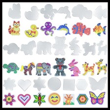 Kids' Fuse Bead Board Set with 20 Shapes Patterns for DIY Craft and Creativity