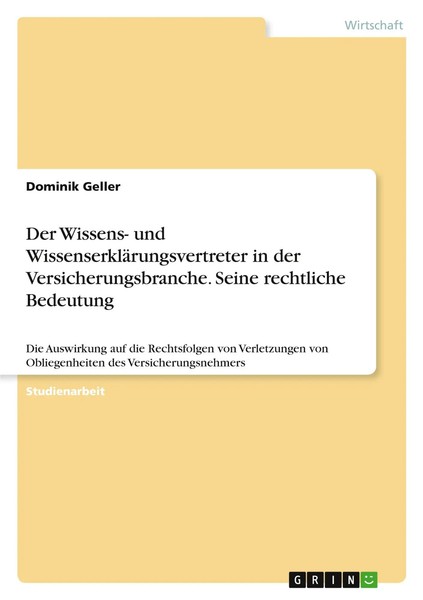 Der Wissens- Und WissenserkläRungsvertreter In Der Versicherungsbranche....-image