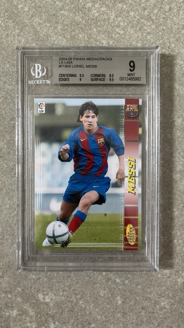Panini 2004 Sports Megacracks #71 BIS Lionel Messi Barcelona Rookie BGS 9 GRAIL