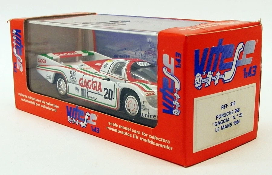 Vitesse 1/43 Scale Model Car 316 - Porsche 956 Gaggia #20 LM 1984 - Image 4 of 4