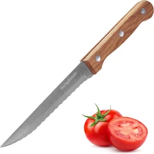 Tomato Knife Serrated,Tomato Slicing Knives,Serrated Stainless Steel Blade,Ergon