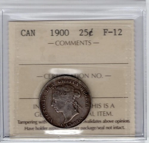 1900 Canada 25 Cents — photo from the most recent tracked eBay sale