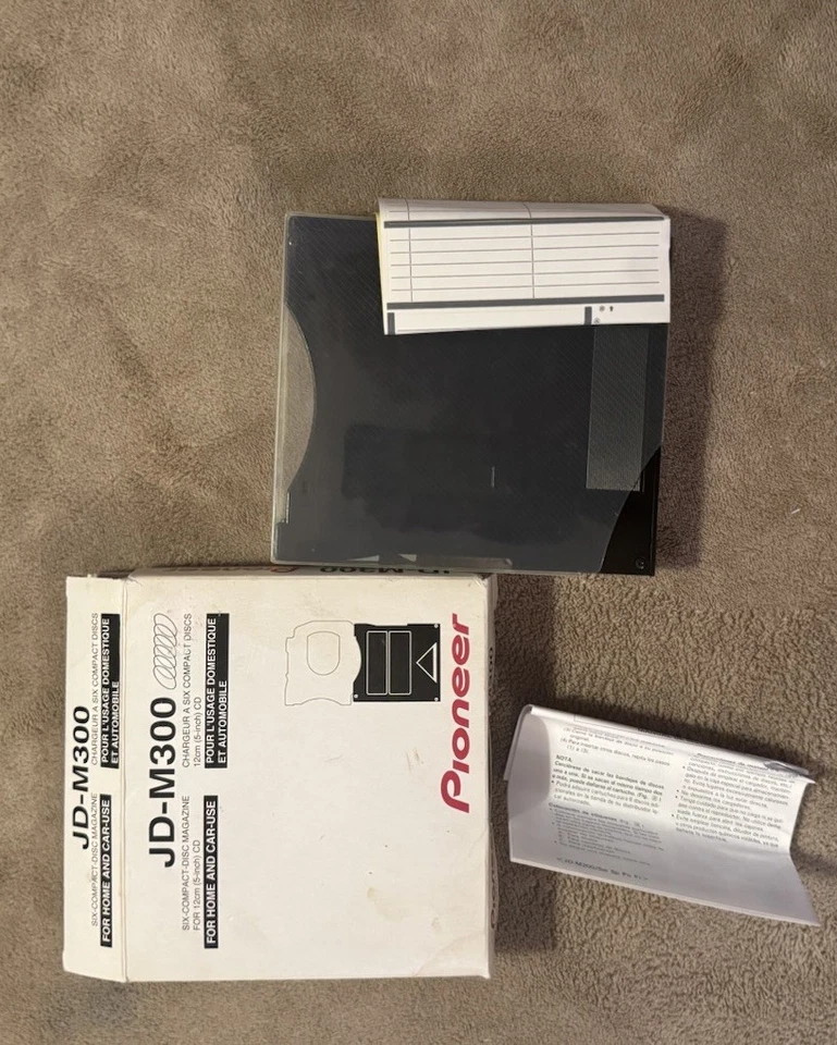 Pioneer Six CD Compact Disc Magazine JD-M300 Car & Home Use Original Box Manual - Image 3 of 3