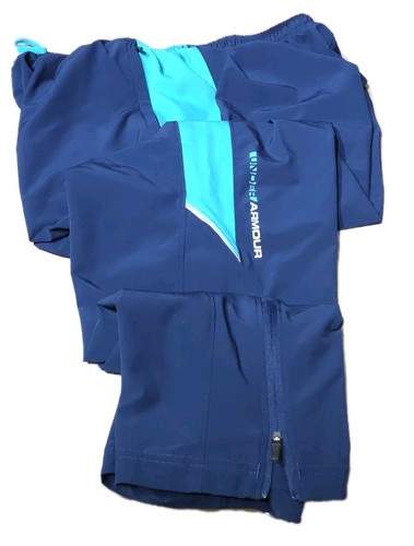 UNDER ARMOUR-Blue Poly, Mens FITTED All Seasons Athletic Warm.Up Pants-(M) - Picture 2 of 5