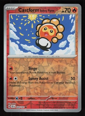 CASTFORM SUNNY FORM - 020/191 - Surging Sparks - Pokemon - Reverse Holo - NM/M