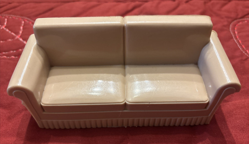 Vintage marx dollhouse furniture sofa couch