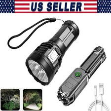 Super Bright 12000000LM Torch 8 LED Flashlight USB Rechargeable Tactical lights