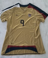 USA Women s Soccer USWNT Jersey Mia Hamm Large Fast Ship 2007 Away Kit 9 Gold