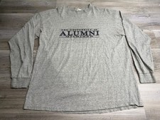 Vintage University of Michigan Alumni T-Shirt Long Sleeve Made in USA XL Gray