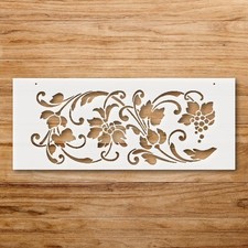 Floral Design with Delicate Vines Wall Art Reusable Stencil - StencilAir