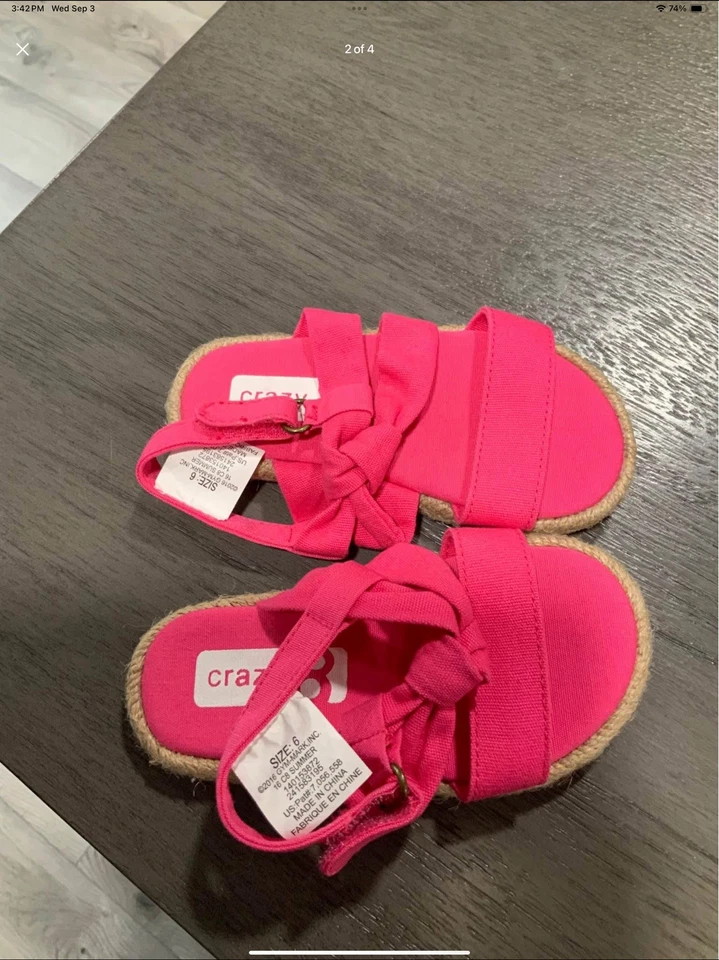 Toddler Summer Sandals. Lot of 2 Pairs. Size 5/6. Excellent.  - Image 2 of 4