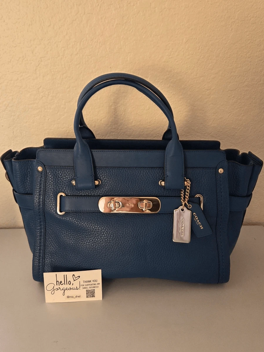 25+ Coach Swagger Blue Bags & Handbags for Women for sale