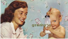 1940's Baby Calendar Art Lithograpg, Titled PEEK-A-BOO, 865 Mother Child