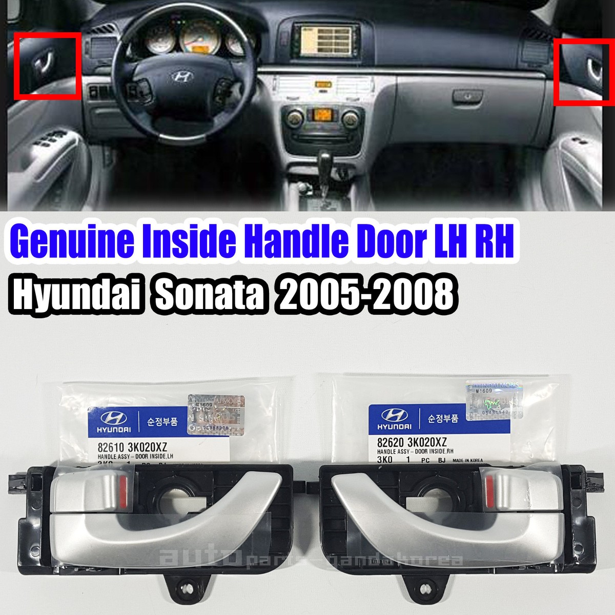 Genuine 826103K020XZ 826203K020XZ Inside Handle Door LH RH For