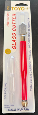 Toyo TC1 Supercutter Glass Cutter Tungsten Carbide Wheel Self Oiling Red