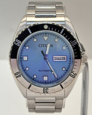 Citizen NH7530-52L Automatic Light Blue Dial 42mm Stainless Steel Watch #53