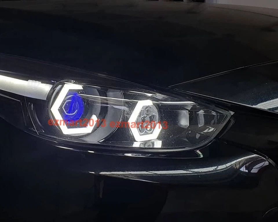 Switchback LED halo ring for Subaru Impreza WRX STI hexagon angel eye Demon DRL - Image 4 of 4