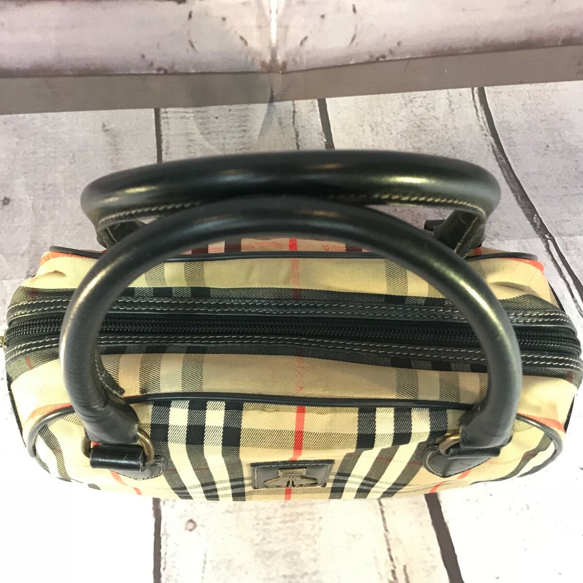 Taupe Burberry Vintage Check Boston Bag – Designer Revival