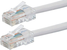 Cat6 Ethernet Patch Cable - RJ45, Stranded, 550Mhz, UTP, 24AWG, 10 Feet, White -