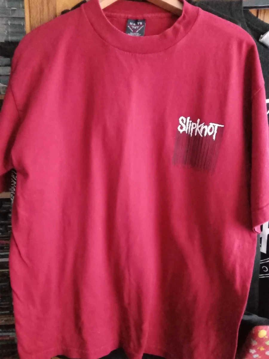 SLIPKNOT Vintage T-shirt Red Barcode (1999) Size:L (BLUE GRAPE Merch.)