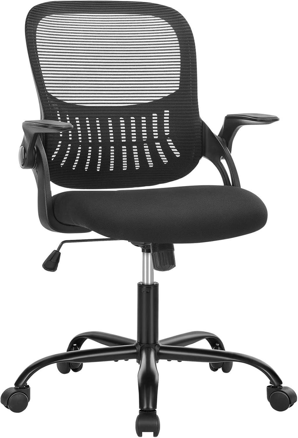 Ergonomic Mid-Back Mesh Office Chair with Swivel and Rolling Wheels