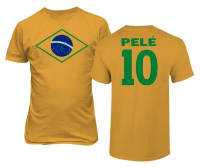 Pele 10 Brazil Soccer GOAT Jersey Style Tribute Unisex T-Shirt