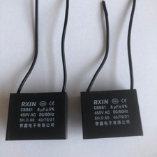 2PCS Cbb61 Capacitor Fan Ceiling Motor 2 Wire Ac 50 60hz 450v 6uf