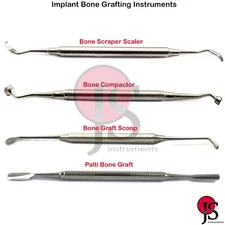 Bone Graft Carrier Packer Compactor Scoop Scraper Implant Grafting Dental Tools