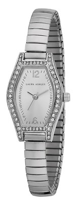 Laura Ashley Women's Expandable Crystal Bezel Bracelet Watch