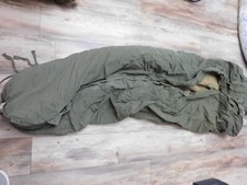US MILITARY M-1949 MOUNTAIN MUMMY SLEEPING BAG W/ CASE SIZE REG BROKEN ZIPPER 