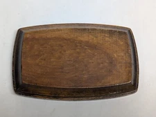 Vintage Unbranded Rectangle Wood Display Pedestal Wooden Stand 5.5" x 3.5"