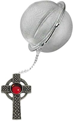 Celtic Interlaced rot 2 Zoll Tee Kugel Mesh Infuser Edelstahl Kugel Sieb ww10