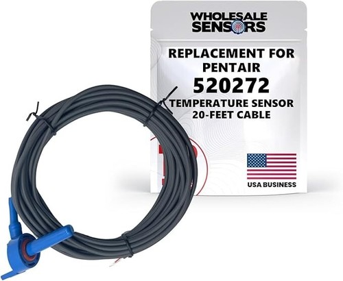 Pentair 520272 Replacement Temperature Sensor, 20-Feet Cable 12 Month ...