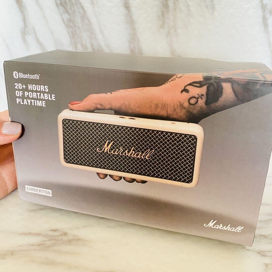 Marshall Emberton White Portable Bluetooth Wireless Speaker Marshall Emberton White Portable Bluetooth Wireless Speaker
