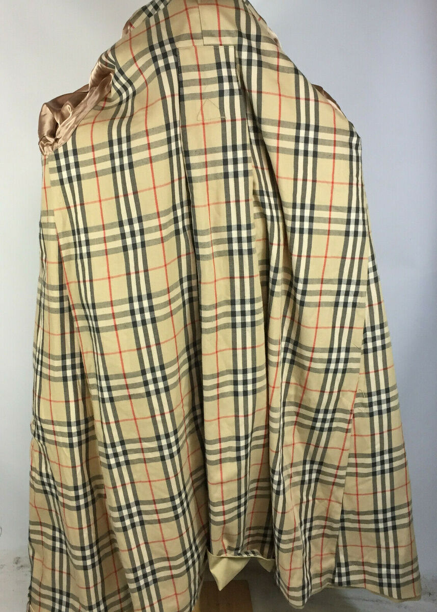 Vintage 60s 70s Burberry Poland Polish Made Khaki Plaid Vintage 60s 70s Burberry Poland Polish Made Khaki Plaid