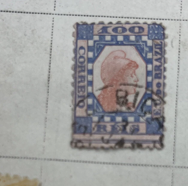 Estampillas de Brasil de 1800 👀¡MIRA 8 estampillas en todas en esta página de álbum antiguas y raras! 💎 Foto 3 de 4