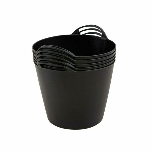 BiGDUG x5 26L Flexi Tub Packs Black Plastic Tubs 26 42 65 Litre Multi