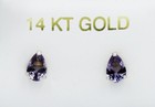 Alexandrite 1.50 Cts Stud Earrings 14k White Gold - Made in Usa - New With Tag