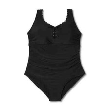 Women's Grommet Scallop Full Coverage One Piece Swimsuit - Kona Sol 14
