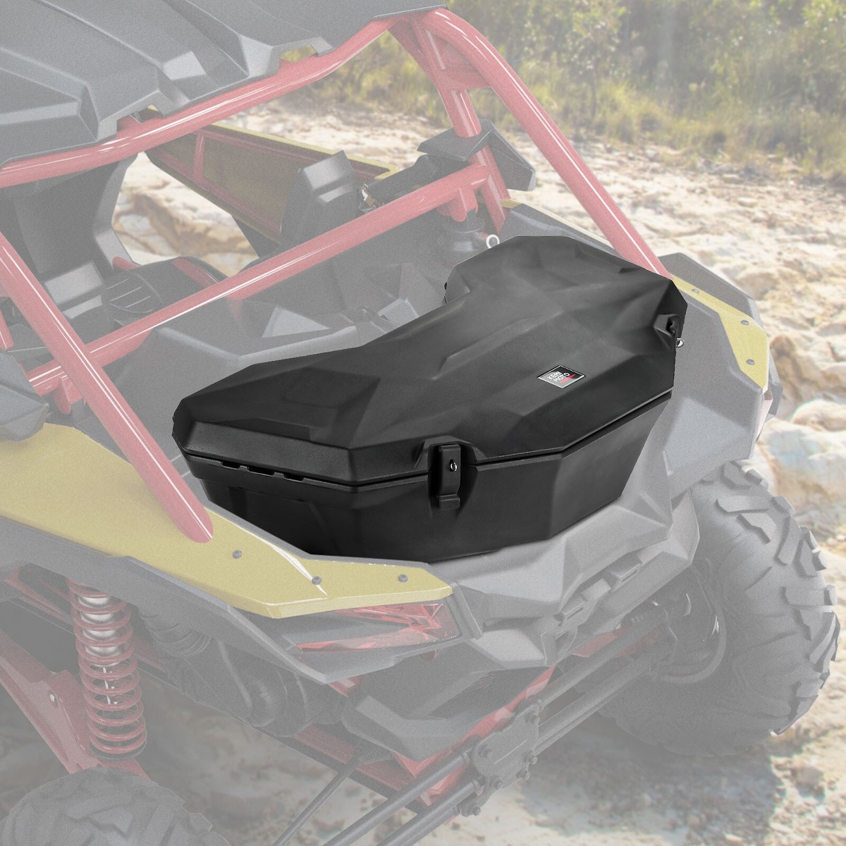 SAUTVS UTV Seitentaschen Für Can-Am Maverick R (2024+) – 2x 13,5 L Wasserdichte Staufächer Für Werkzeug & Ausrüstung