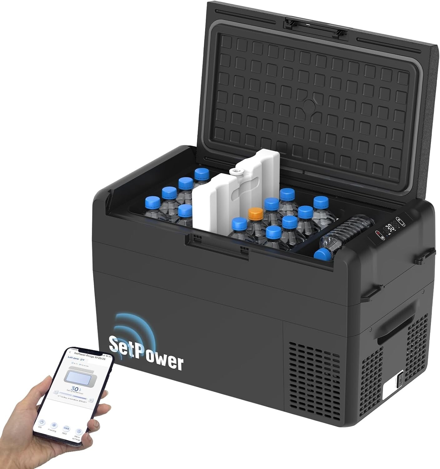 Car Refrigerator 12V Portable Fridge With 12/24V DC for Camping Truck Van RV SUV