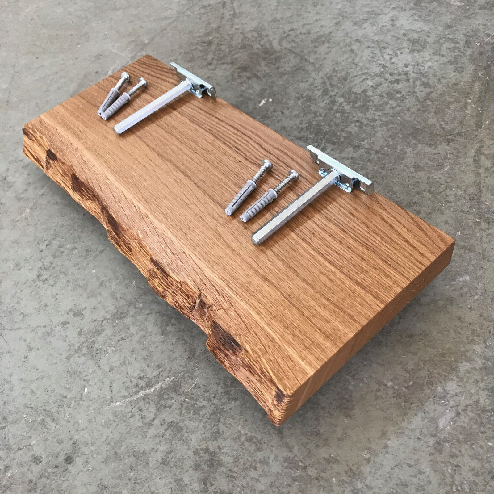 Deska ścienna Dąb z litego drewna Półka Steckboard Shelf Board Deska krawędzi drzewa! Niska cena
