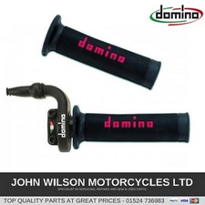 Domino KRR 03 Quick Action Throttle Assy & Black/Red Grips Track & Race Bikes