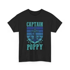 Father's Day | Seafarer Daddy | Boater Papa | Captain Poppy T-Shirt
