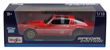 Maisto Special Edition 1:18 Scale Pontiac Firebird Trans Am Diecast Car - Red